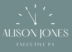 Alison Jones Executive PA's logo. Professionalism On and Off Stage